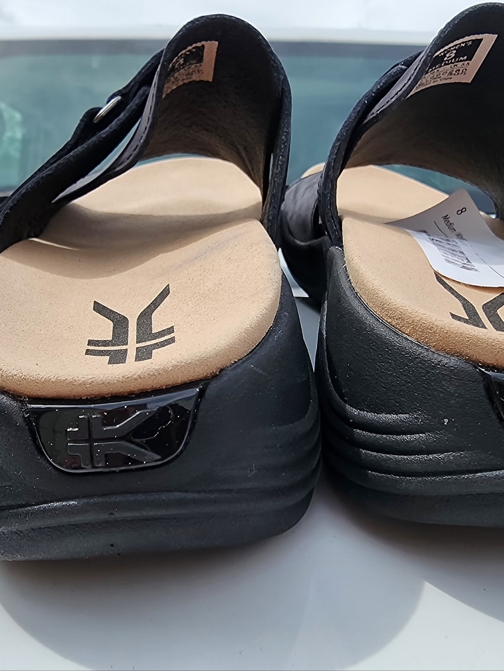 KURU Black Slip-On Comfort Sandals - Picture 4 of 6